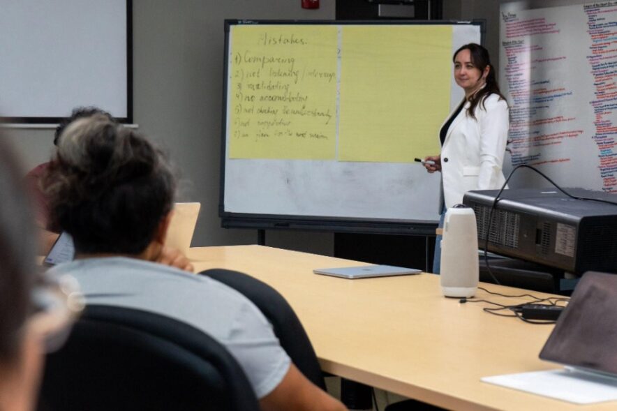 Discussing tutoring mistakes with new tutors